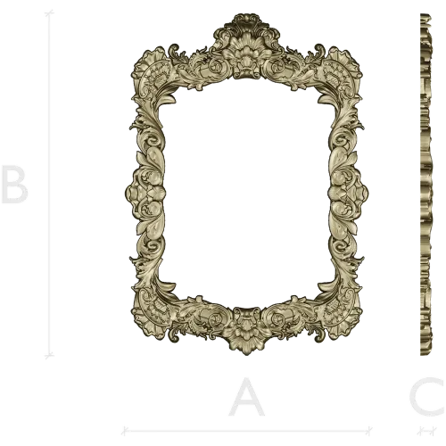 Baroque Rococo Frame STL for CNC Milling