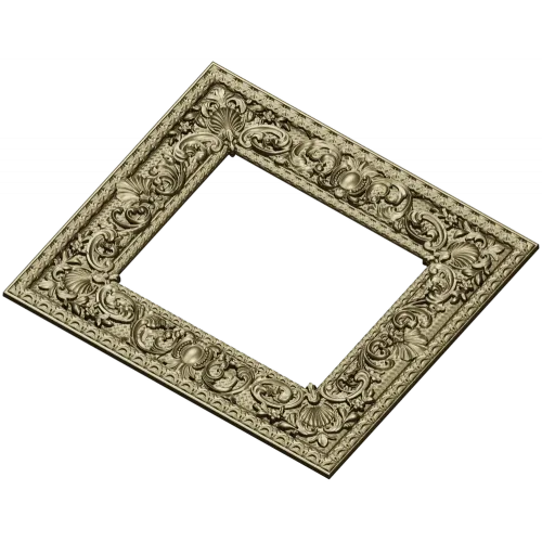 Baroque Ornate Square Frame - STL 3D model for CNC