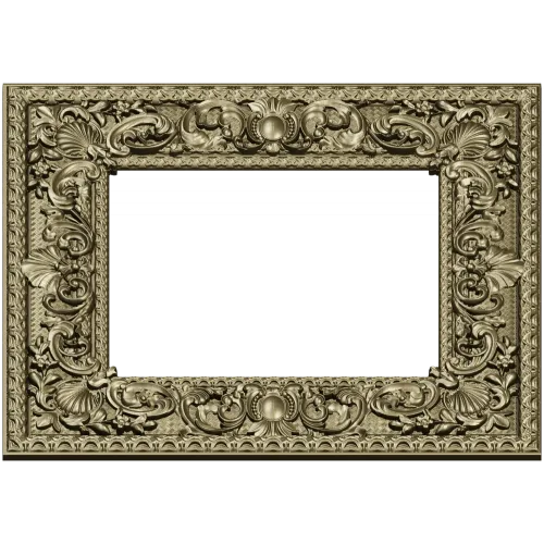 Baroque Ornate Square Frame - STL 3D model for CNC