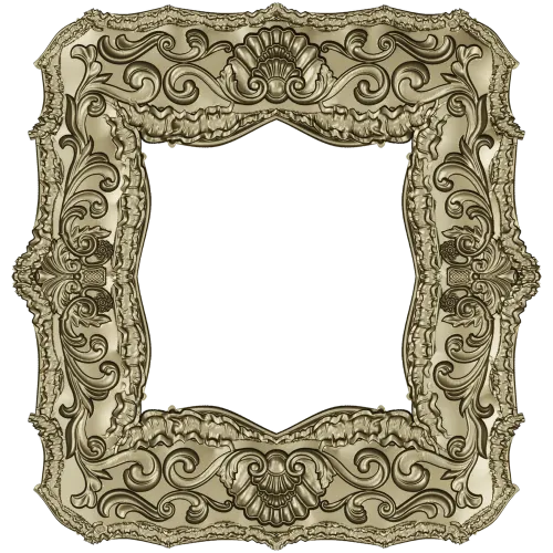 Baroque Shell Frame STL for CNC Carving