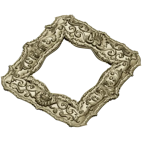 Baroque Shell Frame STL for CNC Carving