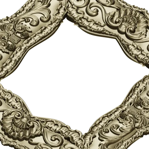 Baroque Shell Frame STL for CNC Carving