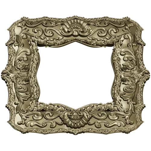 Baroque Shell Frame STL for CNC Carving