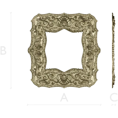 Baroque Shell Frame STL for CNC Carving