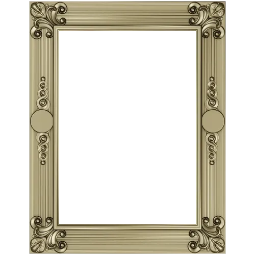 Baroque Corner Frame 3D model STL for CNC milling