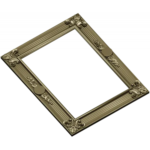 Baroque Corner Frame 3D model STL for CNC milling