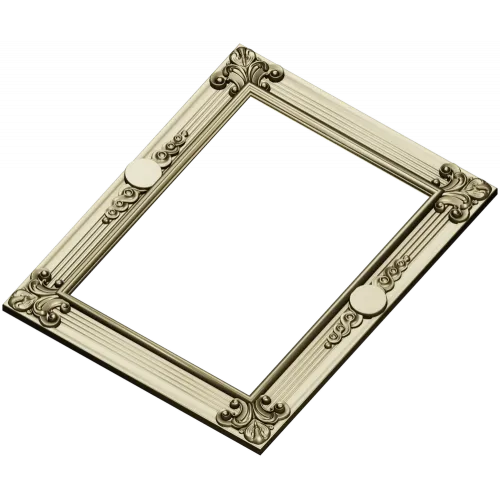 Baroque Corner Frame 3D model STL for CNC milling