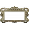 Baroque rectangular frame STL - ornate 3D model for CNC