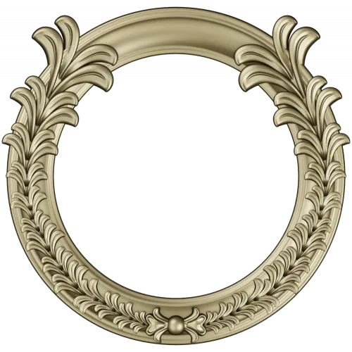 Ornate Acanthus Round Frame - 3D STL for CNC