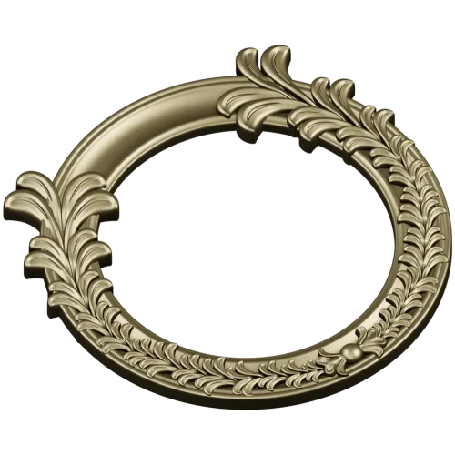 Ornate Acanthus Round Frame - 3D STL for CNC