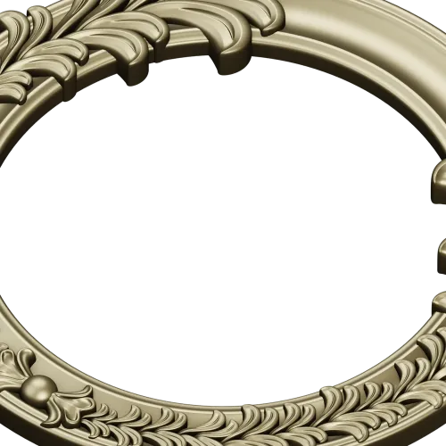 Ornate Acanthus Round Frame - 3D STL for CNC