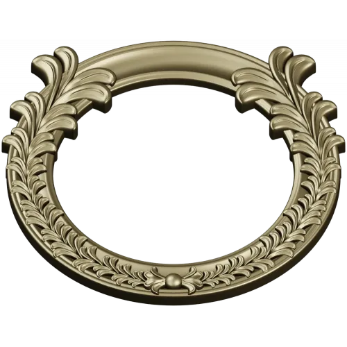 Ornate Acanthus Round Frame - 3D STL for CNC