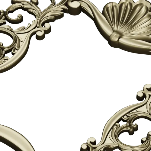 Рокайльная рамка с ракушкой - STL модель для ЧПУ