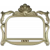 Ornate Seashell Rococo Frame STL for CNC