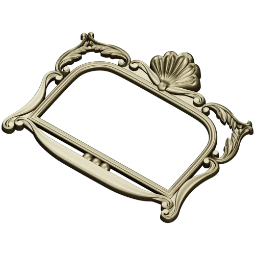 Ornate Seashell Rococo Frame STL for CNC