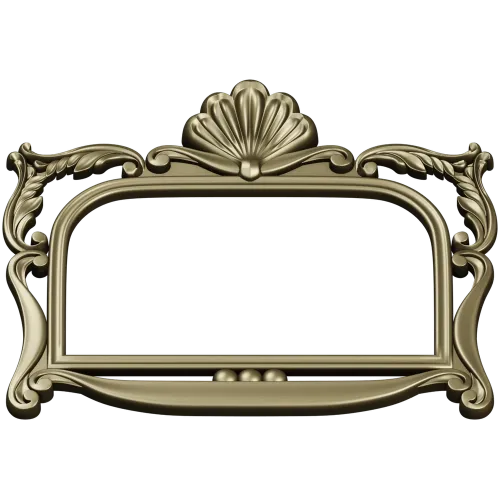Ornate Seashell Rococo Frame STL for CNC