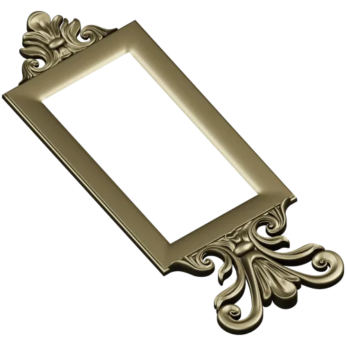 Baroque Rectangular Frame STL for CNC