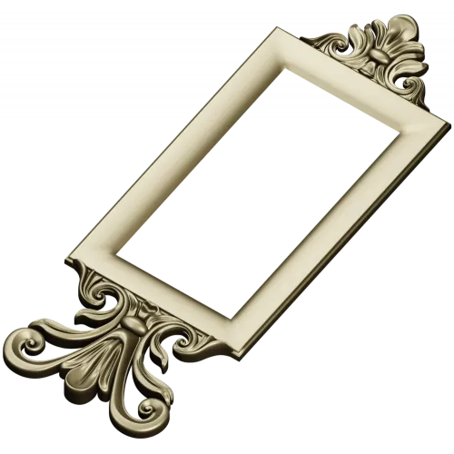 Baroque Rectangular Frame STL for CNC