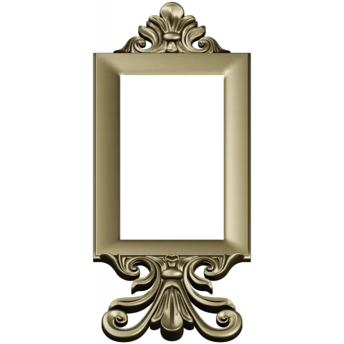 Baroque Rectangular Frame STL for CNC