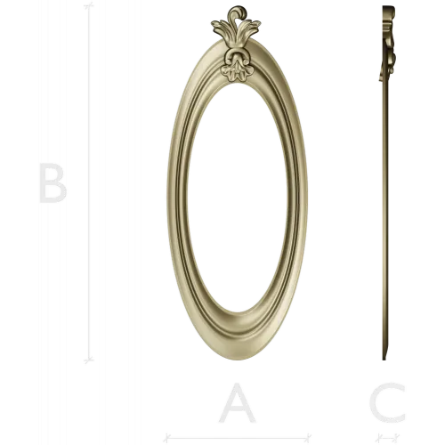 Baroque Oval Frame STL for CNC