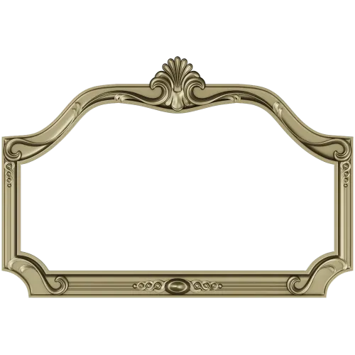Ornate Rococo Shell Frame STL for CNC