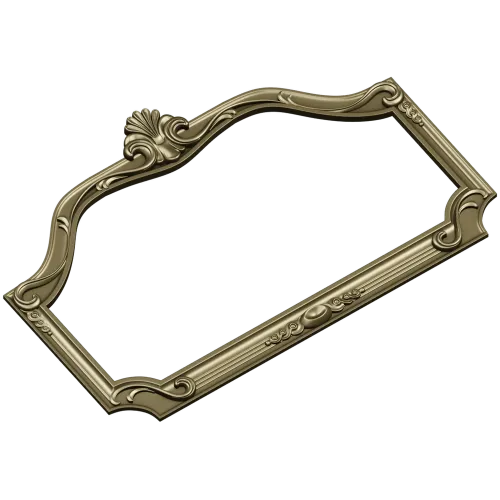 Ornate Rococo Shell Frame STL for CNC