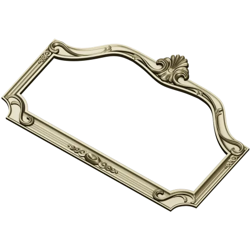 Ornate Rococo Shell Frame STL for CNC