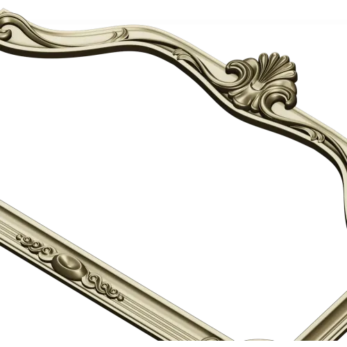 Ornate Rococo Shell Frame STL for CNC