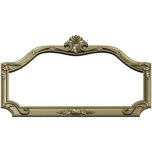 Ornate Rococo Shell Frame STL for CNC