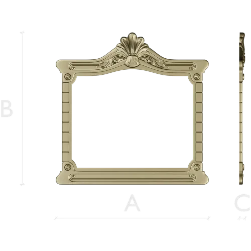 Regal Shell Ornate Frame - STL 3D model for CNC