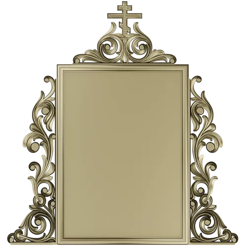 Ornate Orthodox Icon Frame STL for CNC milling