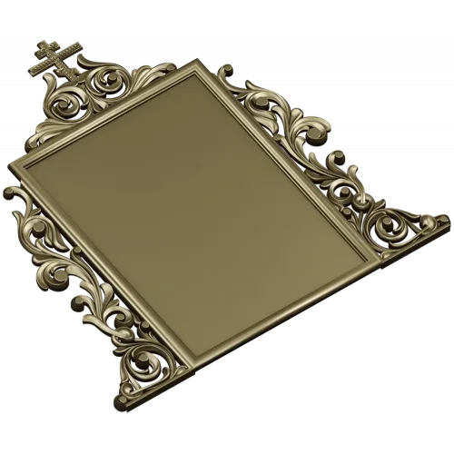 Ornate Orthodox Icon Frame STL for CNC milling