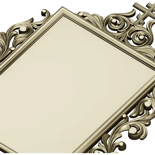 Ornate Orthodox Icon Frame STL for CNC milling