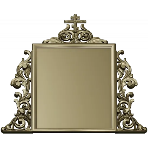 Ornate Orthodox Icon Frame STL for CNC milling