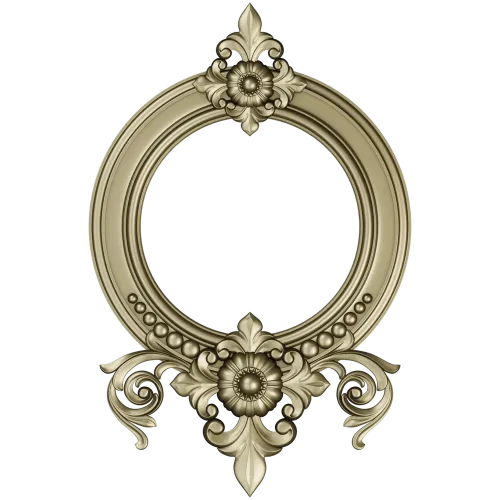 Ornate Round Frame STL for CNC