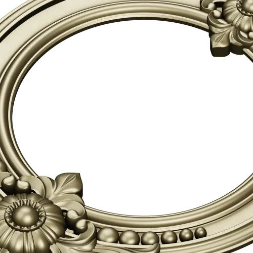 Ornate Round Frame STL for CNC