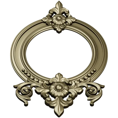 Ornate Round Frame STL for CNC