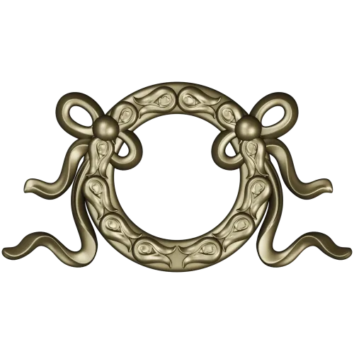 Ribbon Laurel Wreath STL for CNC