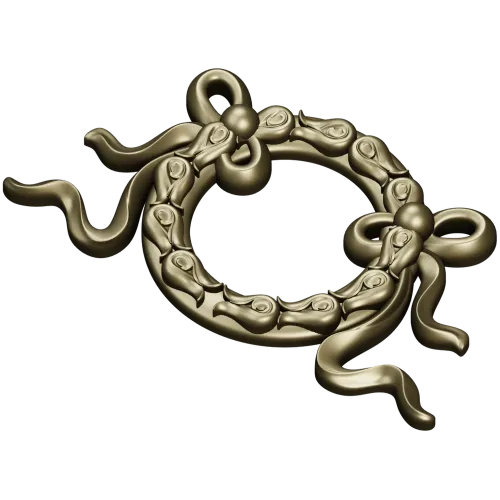 Ribbon Laurel Wreath STL for CNC