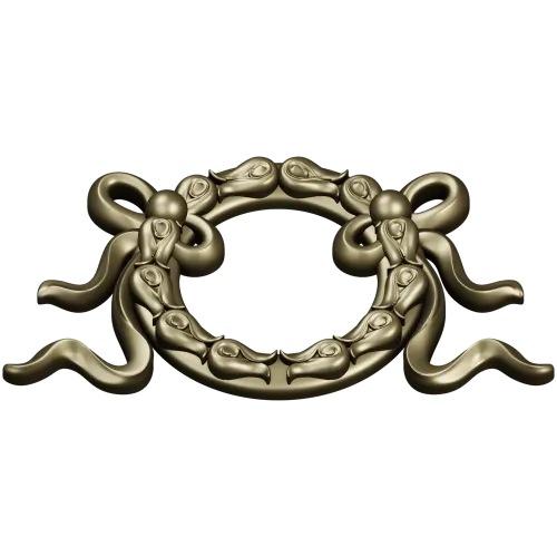 Ribbon Laurel Wreath STL for CNC
