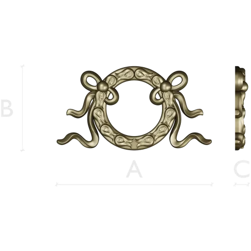 Ribbon Laurel Wreath STL for CNC