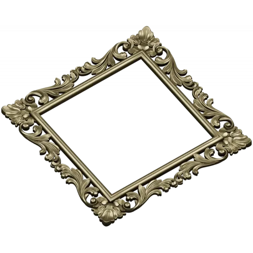 Ornate Acanthus Square Frame STL for CNC