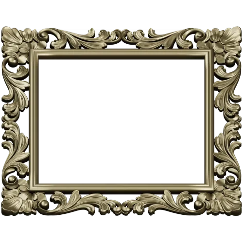 Ornate Acanthus Square Frame STL for CNC