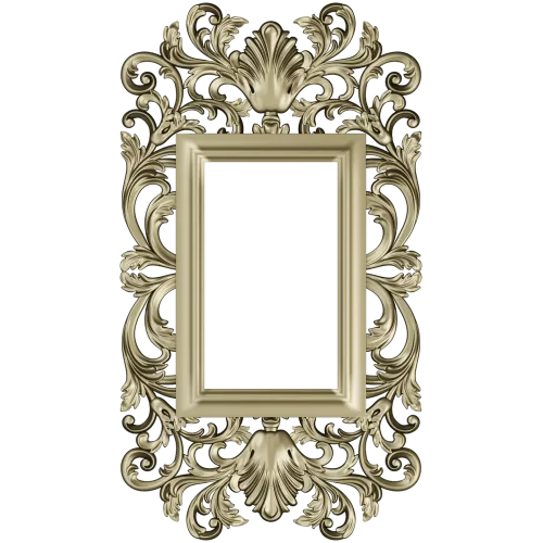 Ornate Rococo Acanthus Frame STL - 3D model for CNC