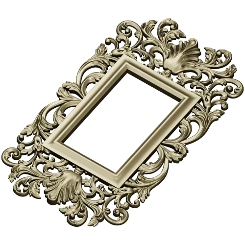 Ornate Rococo Acanthus Frame STL - 3D model for CNC