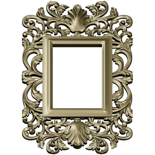 Ornate Rococo Acanthus Frame STL - 3D model for CNC