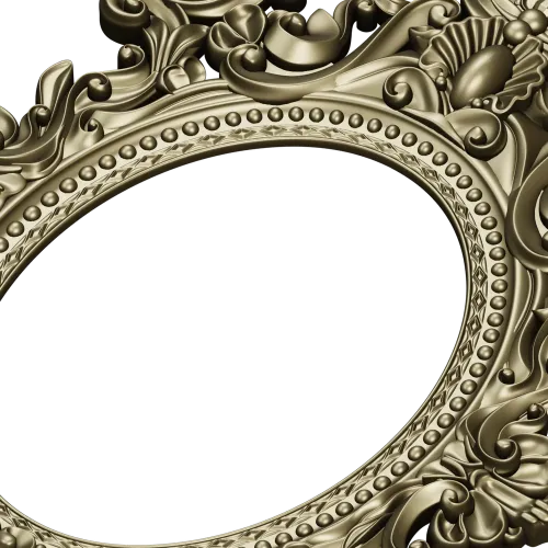 Baroque Oval Frame 3D STL Model for CNC Milling