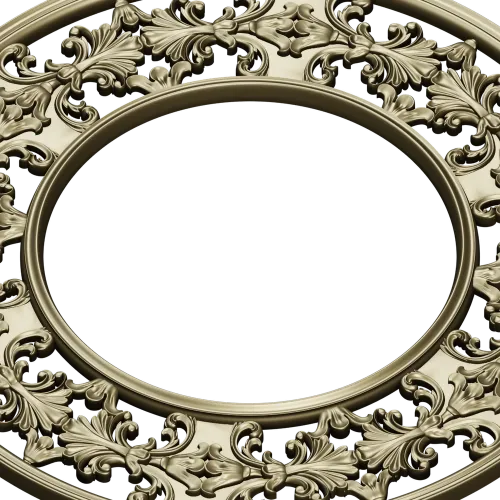 Круглая ажурная рамка акант - stl модель для ЧПУ