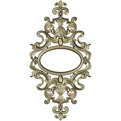 Baroque Oval Cartouche STL