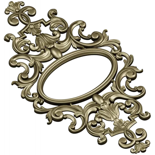 Baroque Oval Cartouche STL
